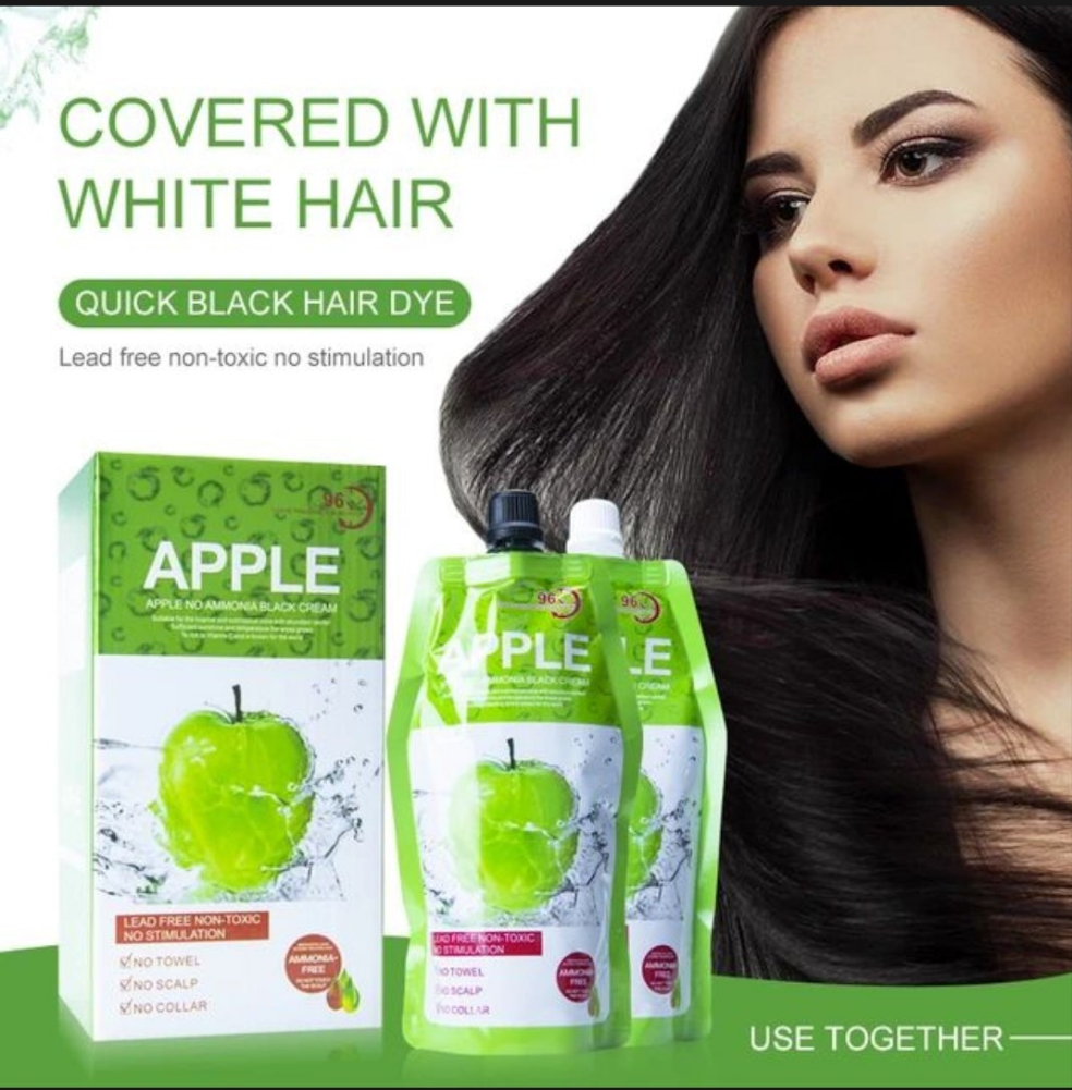 Apple Hair Color 96 Natural Black Ammonia Free