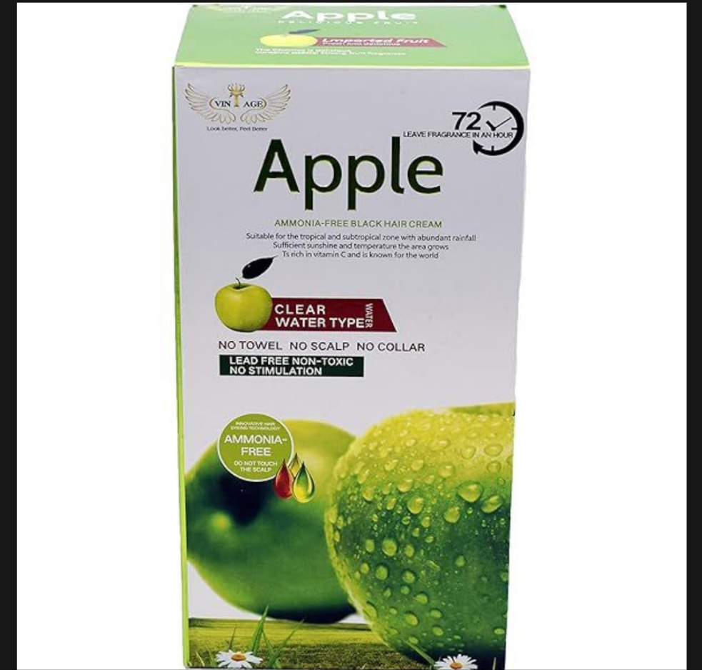 Apple Hair Color 96 Natural Black Ammonia Free