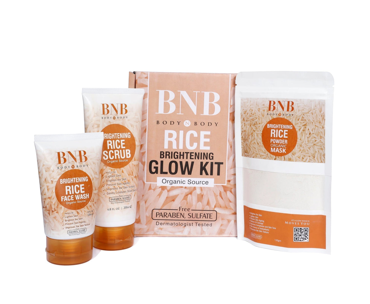 BNB Rice Extract Bright & Glow Kit 3 in 1