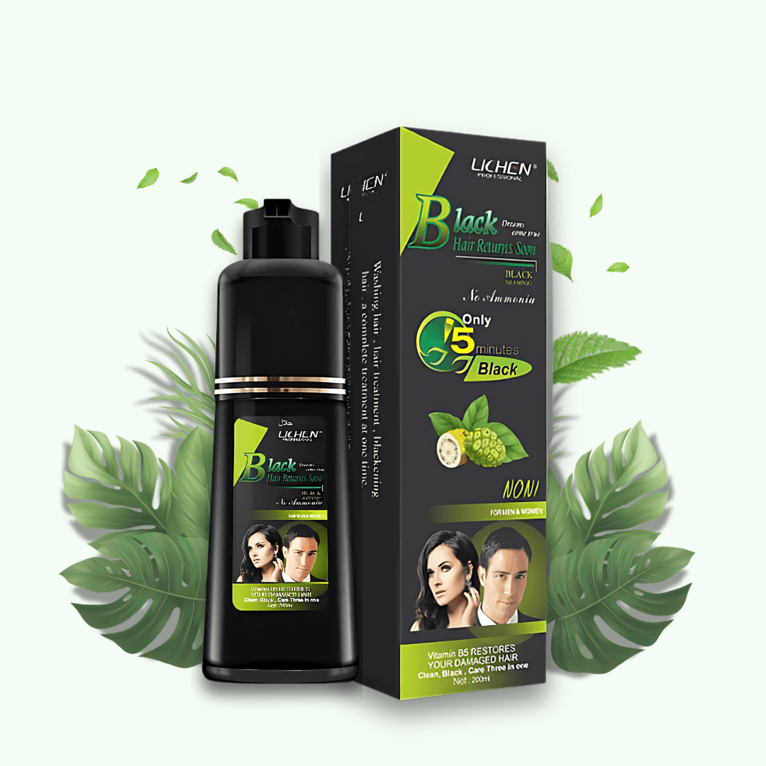 Instant Hair Color Shampoo With Argan Oil & Vitamin B5-NATURAL BLACK COLOR